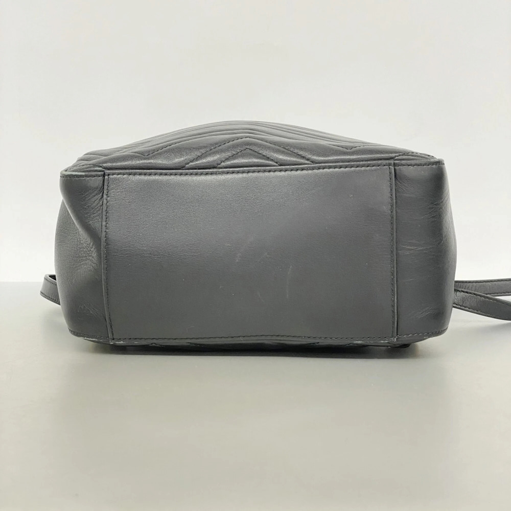 GUCCI Black Leather GG Marmont Backpack - Picture 3 of 10